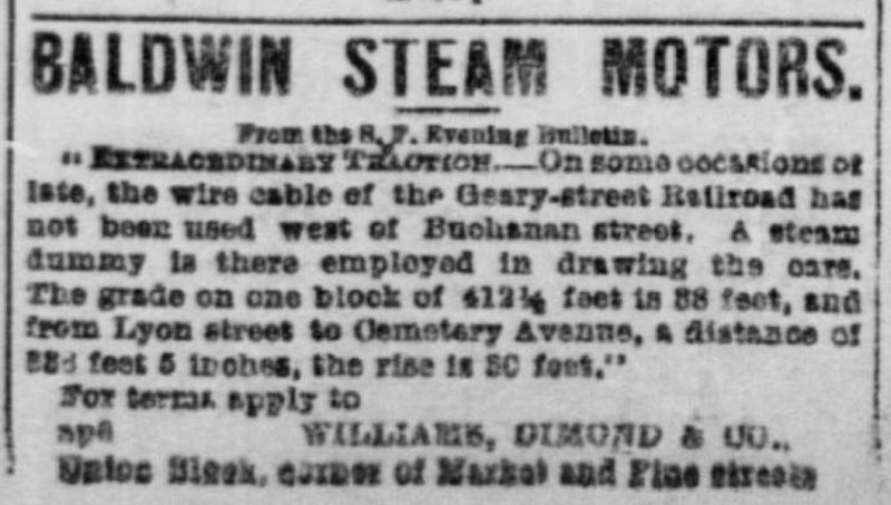 baldwin steam motors ad
