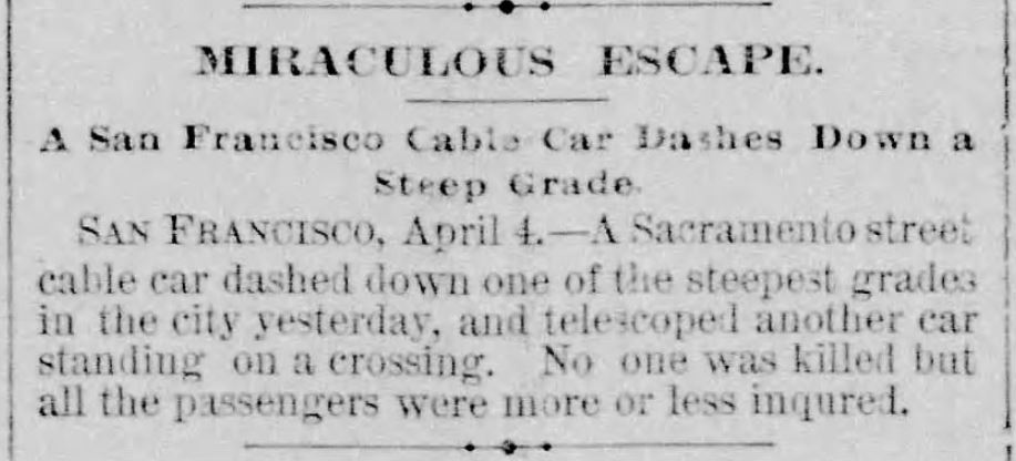 Sacramento/Clay runaway