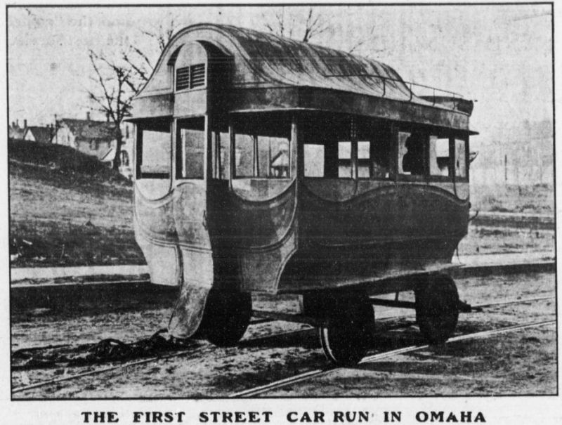 first street car run in Omaha