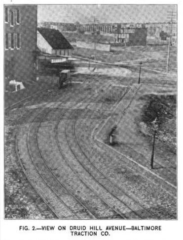 Fig. 2 -- View on Druid Hill Avenue -- Baltimore Traction Co.