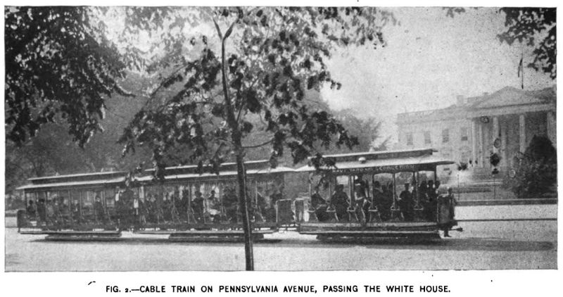 Fig. 2 -- Cable Train on Pennsylvania Avenue, Passing the White House