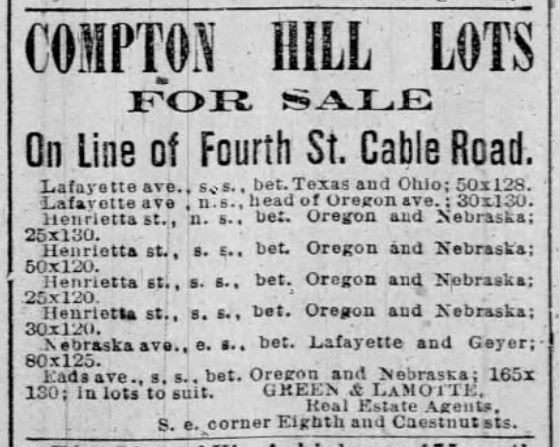 St Louis Peoples RY real estate ad