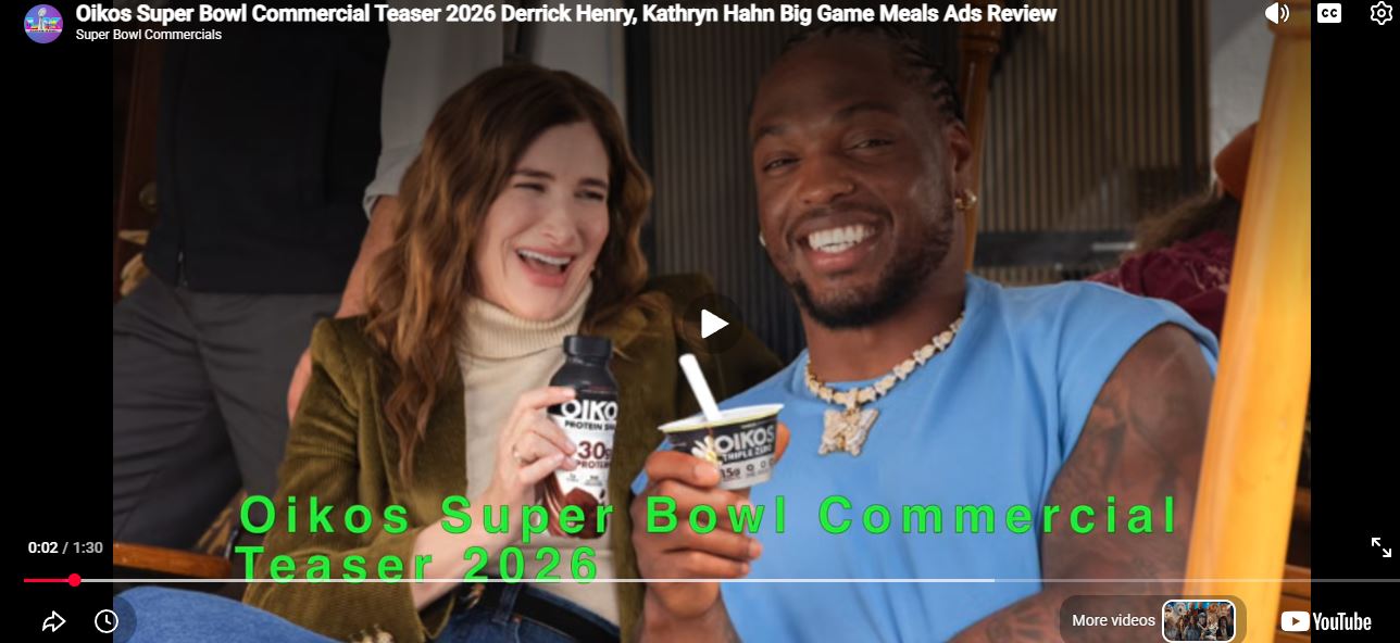 Oikos Yogurt Super Bowl Commercial/1