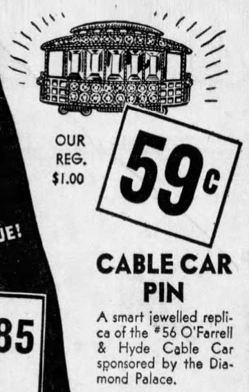 Cable Car pin Diamond Palace