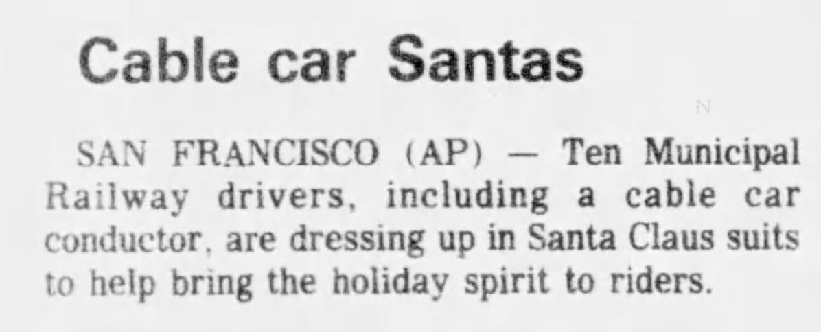 cable car Santas