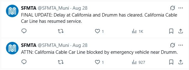 California line blocked