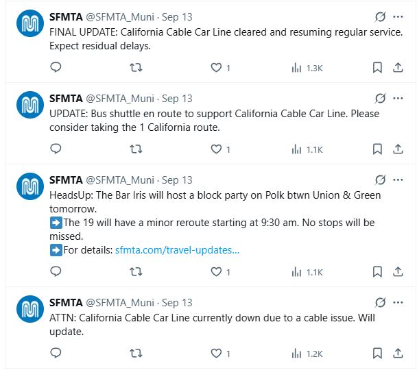 SFMTA California Street cable issue