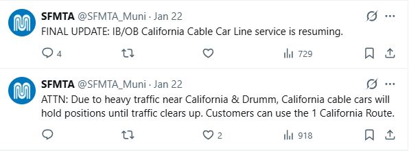 SFMTA Cal Cable traffic issue