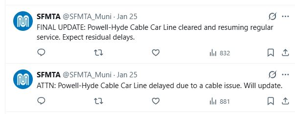 SFMTA Powell/Hyde cable issue