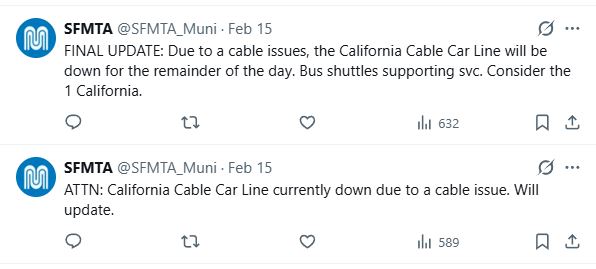 SFMTA California Street cable issue