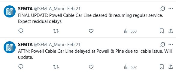 SFMTA Powell cable issue