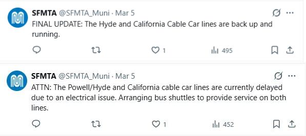 SFMTA electrical issues