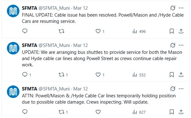 SFMTA Powell cable damage