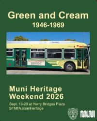 Green and cream bus wrap